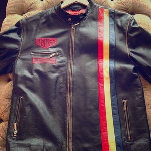 Tag Heuer Motorcycle Lambskin Leather Jacket